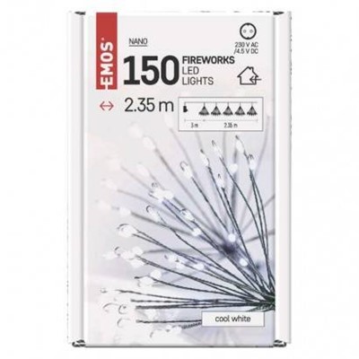 Emos/ D3AC08 LED světelný řetěz – svítící trsy, nano, 2,35 m, vnitřní, studená bílá, časovač