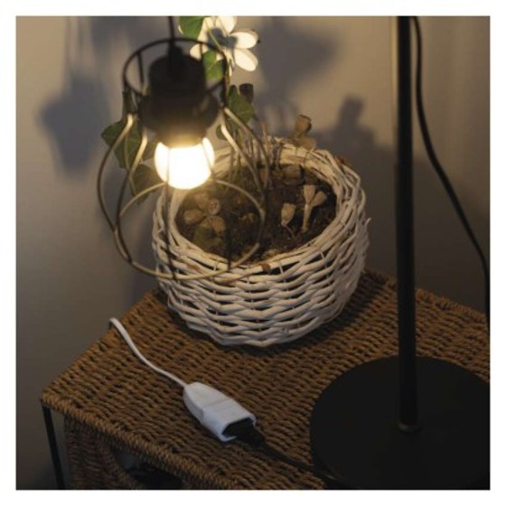 Emos/ Dvoužilový pohyblivý přívod 3 m / 1 zásuvka / bílý / PVC / 0,75 mm2