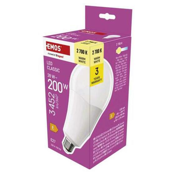 Emos/LED žárovka Classic A95 / E27 / 28 W (200 W) / 3452 lm / teplá bílá