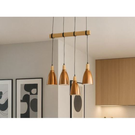 Nedes/ Závěsné měděné kovové svítidlo 4 x E27 - ME0413-4/B