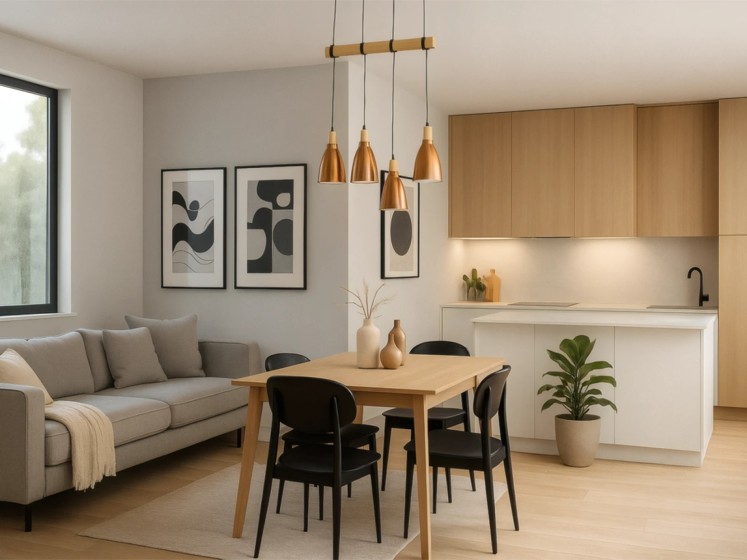 Nedes/ Závěsné měděné kovové svítidlo 4 x E27 - ME0413-4/B