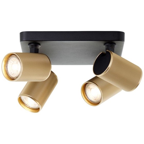 Brilliant/  Brilantní lampa Marty LED bodové svítidlo 4-žárovkové pískově černé/matně zlaté zlaté 4x GU10