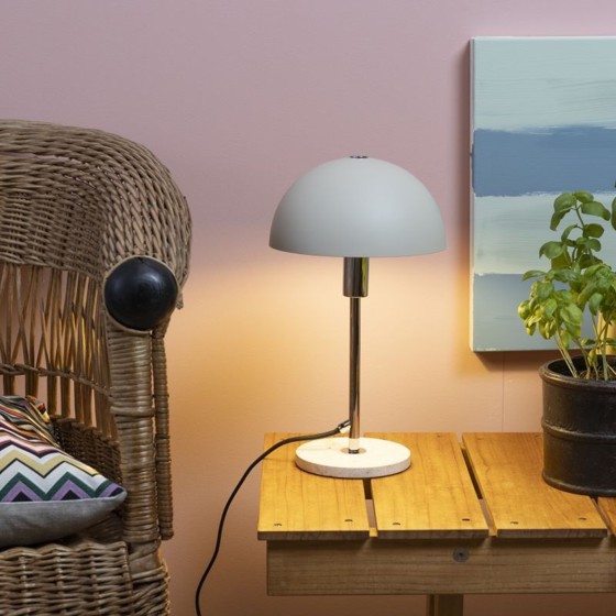 Brilliant/ Stolní lampa LILIAN béžová + TRAVERTIN