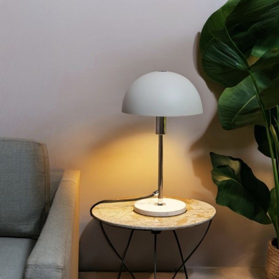 Brilliant/ Stolní lampa LILIAN béžová + TRAVERTIN