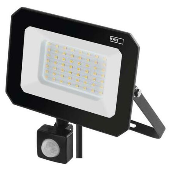 Emos/ LED reflektor SIMPO s pohybovým čidlem, 50 W, černý, neutrální bílá