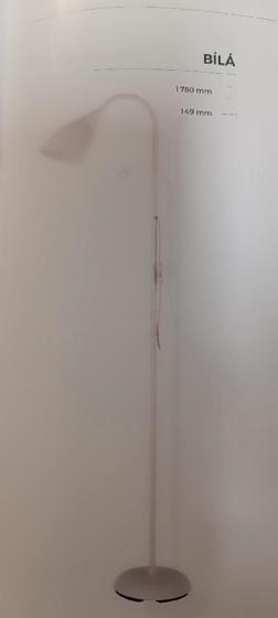 Lummax/ Stojací  lampa MEDA bílá čtecí E27/60W