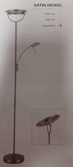 Lummax/ LED stojací lampa QUEEN satin  2250+500lm  3000K