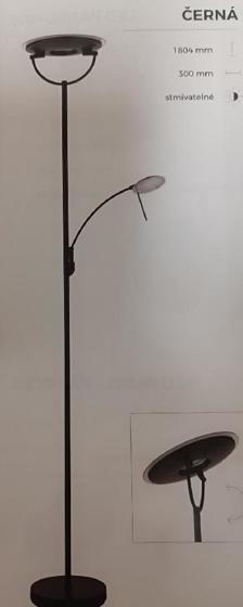 Lummax/ LED stojací lampa QUEEN černá 2250+500lm