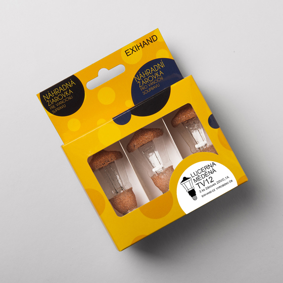 Exihand/ Blistr 3 žárovky Lucerna měď  20V/0,1A