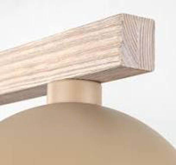 TKLighting/ Dřevěný lustr OSLO SABIA 3xE27, béžová/dřevo  11012