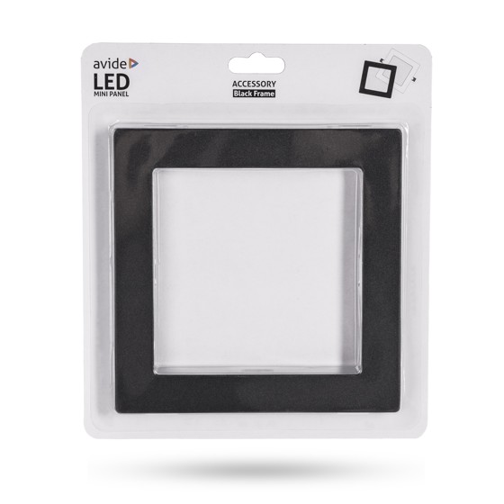 Avide/ Rám panelu  Černý čtverec, 12W zapuštěný hliníkový panel | BR