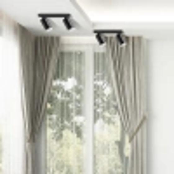 GoldLux/ Nástěnné a stropní bodové svítidlo 2x GU10 černé IP44 TURYN Sanico Goldlux