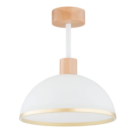 Alfa/ Stropní svítidlo ZINO dřevo-bílo-zlaté